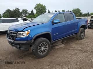 2019 Chevrolet Colorado 4WD ZR2 with VIN 1GCGTEEN4K1266321, listed as a Copart auction lot 64660015 with 45,155 mi miles and Salvage title. Bid and sale history available at DreamBid. Image 1.