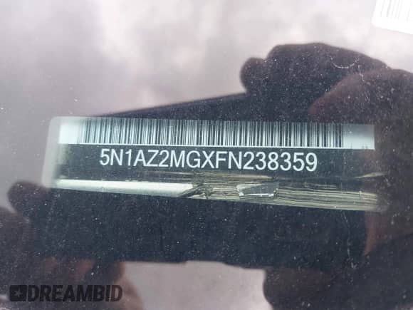 2015 Nissan Murano SL с VIN 5N1AZ2MGXFN238359, выставлен на аукционе IAAI как лот 42213541 с пробегом 212 085 миль миль и . История ставок и продаж доступна на DreamBid. Изображение 9.