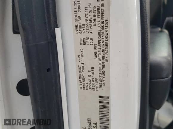 2021 Jeep Wrangler Sport S with VIN 1C4GJXAN9MW665433, listed as a Copart auction lot 70757955 with 39,070 mi miles and Salvage title. Bid and sale history available at DreamBid. Image 12.