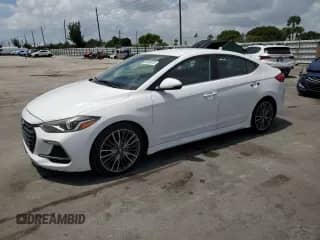 2017 Hyundai Elantra Sport with VIN KMHD04LB8HU355777, listed as a Copart auction lot 66406075 with 99,227 mi miles and Salvage title. Bid and sale history available at DreamBid. Image 1.