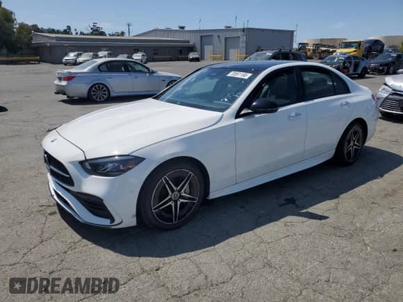 2022 Mercedes-Benz C 300 with VIN W1KAF4GB7NR017100, listed as a Copart auction lot 70561195 with Not provided miles and Salvage title. Bid and sale history available at DreamBid. Image 1.