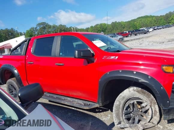 2020 Chevrolet Silverado 1500 Custom Trail Boss with VIN 3GCPYCEF1LG197296, listed as a IAAI auction lot 42175758 with 77,912 mi miles and . Bid and sale history available at DreamBid. Image 13.