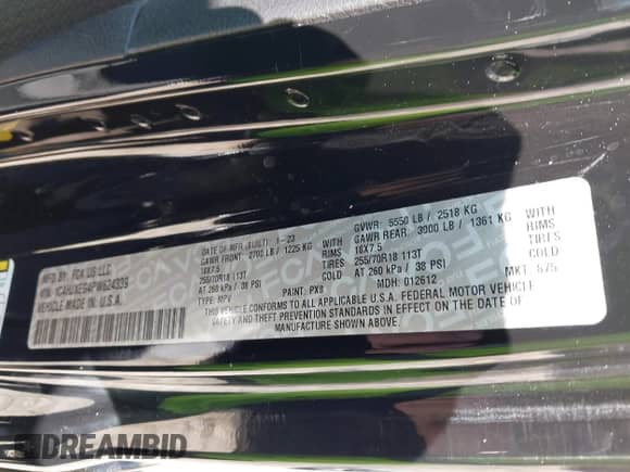 2023 Jeep Wrangler Sahara Altitude with VIN 1C4HJXEG4PW624339, listed as a IAAI auction lot 41998744 with 29,233 mi miles and . Bid and sale history available at DreamBid. Image 9.