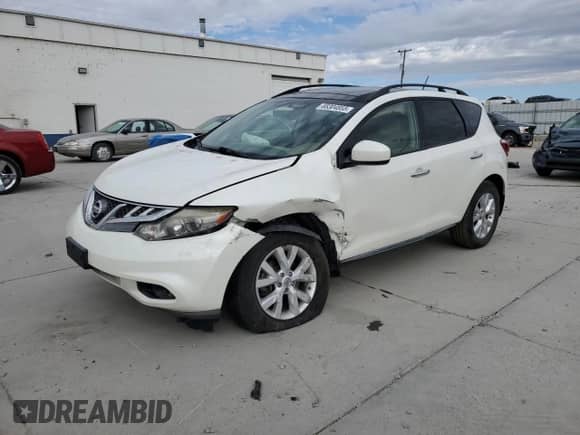 2012 Nissan Murano SV with VIN JN8AZ1MW8CW221477, listed as a Copart auction lot 68304855 with 170,589 mi miles and Salvage title. Bid and sale history available at DreamBid. Image 1.
