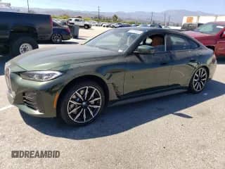 2024 BMW i4 eDrive35 with VIN WBY43AW03RFS10266, listed as a Copart auction lot 63773555 with 15,336 mi miles and Salvage title. Bid and sale history available at DreamBid. Image 1.
