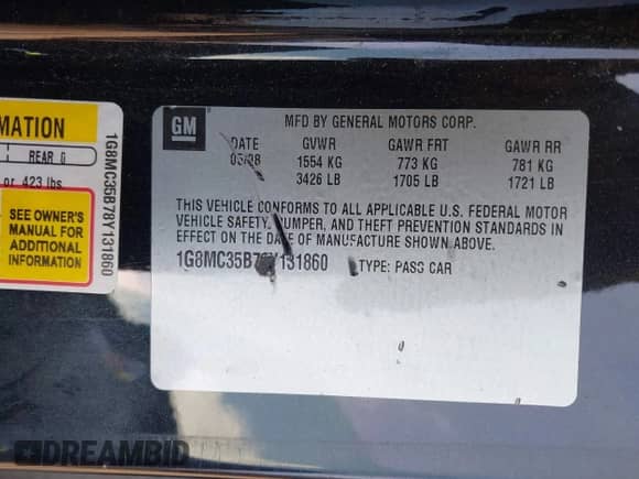 2008 Saturn Sky с VIN 1G8MC35B78Y131860, выставлен на аукционе IAAI как лот 42751788 с пробегом 64 621 миль миль и . История ставок и продаж доступна на DreamBid. Изображение 9.