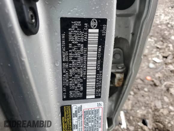 2004 Toyota Camry LE z VIN 4T1BE32K54U902762, wystawiony jako Copart lot #51764325 z przebiegiem 213 940 mil mil oraz Szkoda całkowita • Salvage title. Historia ofert i sprzedaży dostępna na DreamBid. Obrazek 14.