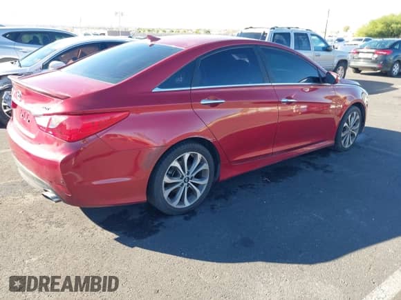 2014 Hyundai Sonata Limited z VIN 5NPEC4AB9EH851163, wystawiony jako IAAI lot #43517914 z przebiegiem 146 180 mil mil oraz . Historia ofert i sprzedaży dostępna na DreamBid. Obrazek 4.