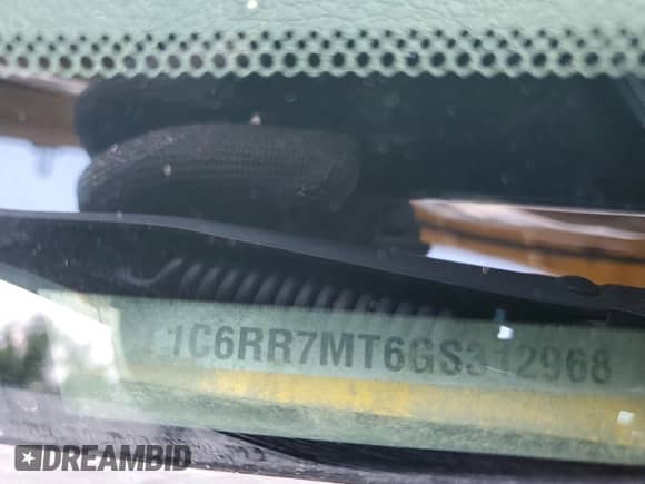 2016 Ram 1500 Sport with VIN 1C6RR7MT6GS312968, listed as a Copart auction lot 63466875 with 94,670 mi miles and Salvage title. Bid and sale history available at DreamBid. Image 13.