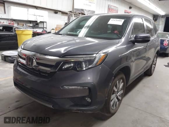 2021 Honda Pilot EX-L z VIN 5FNYF5H55MB041584, wystawiony jako IAAI lot #42476888 z przebiegiem 53 376 mil mil oraz . Historia ofert i sprzedaży dostępna na DreamBid. Obrazek 2.