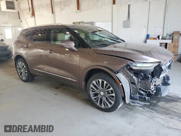 2019 Chevrolet Blazer Premier with VIN 3GNKBKRS7KS678024, listed as a Copart auction lot 59852975 with 69,018 mi miles and Salvage title. Bid and sale history available at DreamBid. Image 4.