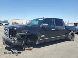 2014 Chevrolet Silverado 1500 High Country with VIN 3GCUKTEJXEG557242, listed as a Copart auction lot 67147985 with 109,932 mi miles and Salvage title. Bid and sale history available at DreamBid. Image 1.