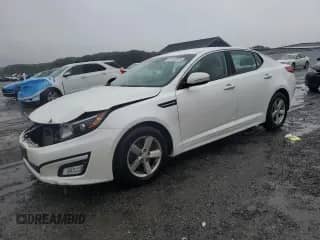 2014 Kia Optima LX z VIN KNAGM4A70E5454049, wystawiony jako Copart lot #81413975 z przebiegiem 106 344 mil mil oraz Czysty tytuł • Clean title. Historia ofert i sprzedaży dostępna na DreamBid. Obrazek 1.