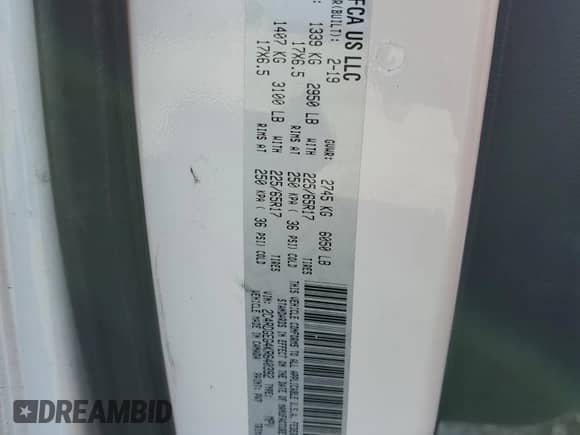 2019 Dodge Grand Caravan GT with VIN 2C4RDGEG4KR640392, listed as a Copart auction lot 82563765 with 108,374 mi miles and Salvage title. Bid and sale history available at DreamBid. Image 13.