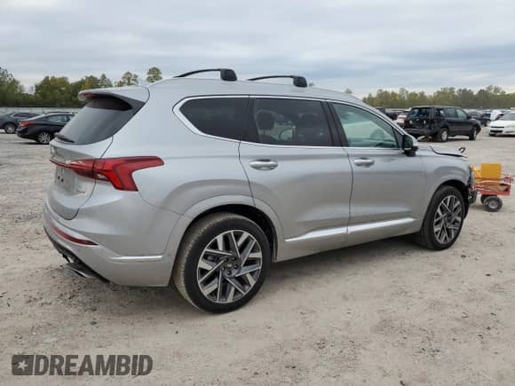 2022 Hyundai Santa Fe Calligraphy with VIN 5NMS54AL4NH411449, listed as a Copart auction lot 68026772 with 21,615 mi miles and . Bid and sale history available at DreamBid. Image 3.