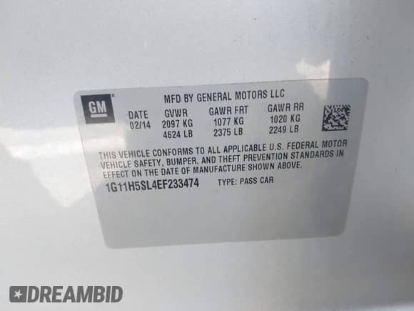 2014 Chevrolet Malibu LTZ с VIN 1G11H5SL4EF233474, выставлен на аукционе IAAI как лот 43397668 с пробегом 101 919 миль миль и . История ставок и продаж доступна на DreamBid. Изображение 9.