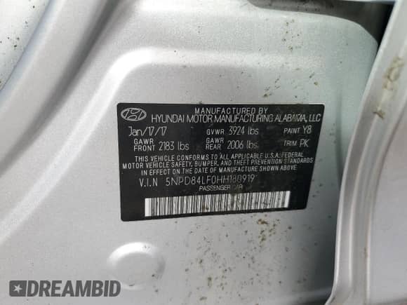 2017 Hyundai Elantra SE с VIN 5NPD84LF0HH180919, выставлен на аукционе Copart как лот 90055795 с пробегом 52 107 миль миль и Списание • Salvage title. История ставок и продаж доступна на DreamBid. Изображение 12.