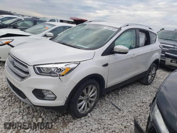 2017 Ford Escape Titanium with VIN 1FMCU0JD4HUD74615, listed as a Copart auction lot 80097925 with 54,877 mi miles and Clean title. Bid and sale history available at DreamBid. Image 1.
