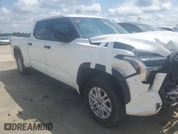 2024 Toyota Tundra SR5 with VIN 5TFLA5EC2RX021169, listed as a Copart auction lot 65138895 with 35,357 mi miles and Salvage title. Bid and sale history available at DreamBid. Image 4.