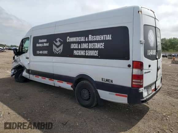 2008 Dodge Sprinter with VIN WD0PE845585235813, listed as a Copart auction lot 57610935 with 176,402 mi miles and Salvage title. Bid and sale history available at DreamBid. Image 2.