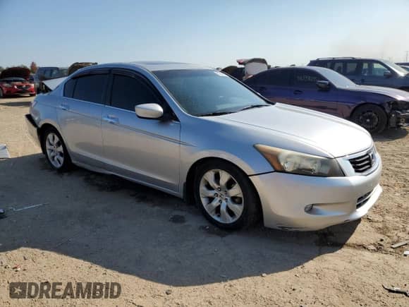2009 Honda Accord EX-L with VIN 1HGCP36829A021707, listed as a Copart auction lot 80503595 with 158,399 mi miles and Salvage title. Bid and sale history available at DreamBid. Image 4.