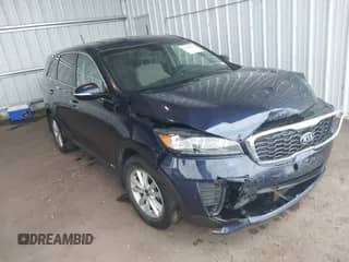 2019 Kia Sorento S with VIN 5XYPGDA5XKG494991, listed as a IAAI auction lot 43186097 with 75,599 mi miles and . Bid and sale history available at DreamBid. Image 1.