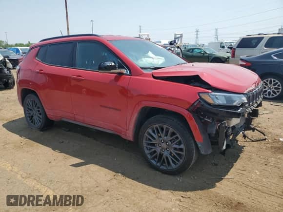 2022 Jeep Compass (RED) Edition with VIN 3C4NJDCB0NT197818, listed as a Copart auction lot 60680995 with 36,828 mi miles and Salvage title. Bid and sale history available at DreamBid. Image 4.