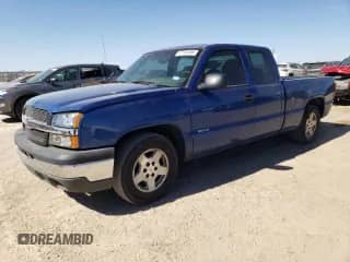 2003 Chevrolet Silverado 1500 Work Truck with VIN 1GCEC19X63Z318143, listed as a Copart auction lot 47134495 with 98,653 mi miles and Salvage title. Bid and sale history available at DreamBid. Image 1.