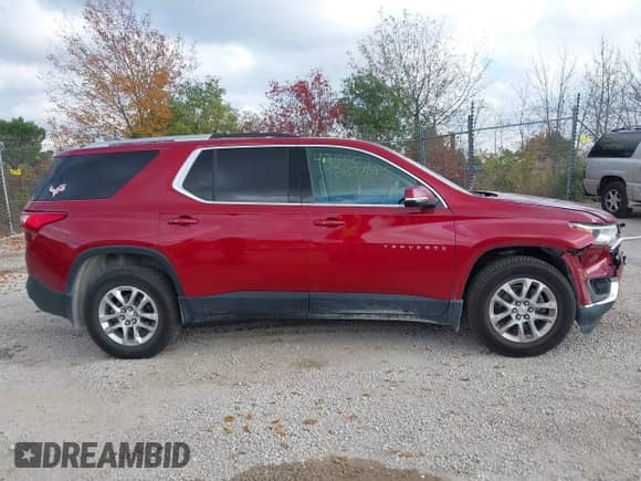 2018 Chevrolet Traverse LT Cloth z VIN 1GNEVGKW5JJ235448, wystawiony jako IAAI lot #43555205 z przebiegiem 111 945 mil mil oraz . Historia ofert i sprzedaży dostępna na DreamBid. Obrazek 13.