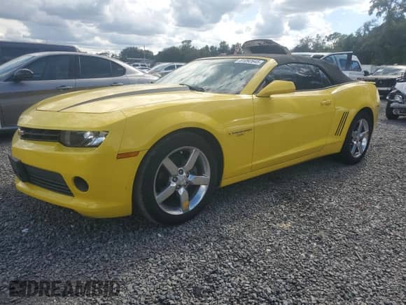 2015 Chevrolet Camaro LT z VIN 2G1FD3D38F9217789, wystawiony jako Copart lot #81092645 z przebiegiem Nie podano mil oraz Szkoda całkowita • Salvage title. Historia ofert i sprzedaży dostępna na DreamBid. Obrazek 1.