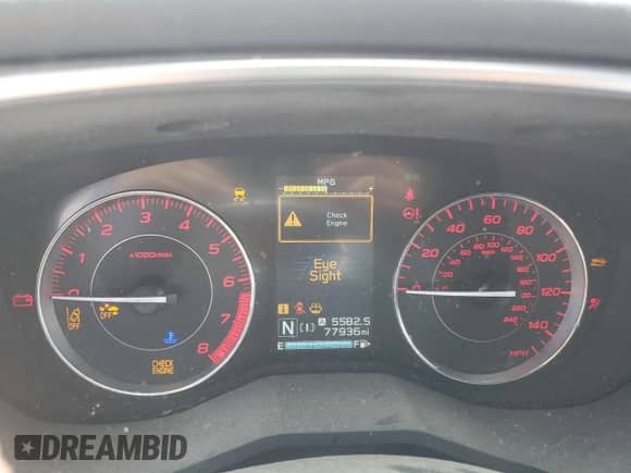 2020 Subaru Impreza Special Sports z VIN 4S3GTAL62L3728031, wystawiony jako Copart lot #56913695 z przebiegiem 77 936 mil mil oraz Nie do naprawy • Non repairable. Historia ofert i sprzedaży dostępna na DreamBid. Obrazek 9.