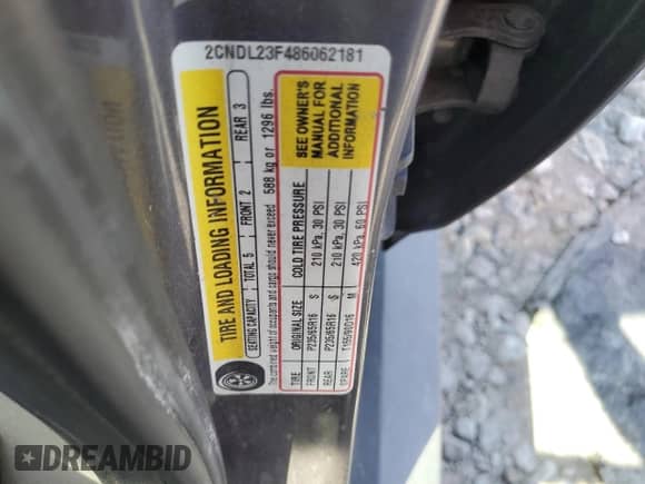 2008 Chevrolet Equinox LS с VIN 2CNDL23F486062181, выставлен на аукционе Copart как лот 71632014 с пробегом 191 302 миль миль и Списание • Salvage title. История ставок и продаж доступна на DreamBid. Изображение 12.