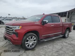 2022 Chevrolet Silverado 1500 High Country с VIN 3GCUDJET5NG521832, выставлен на аукционе Copart как лот 45883005 с пробегом 415 миль миль и Списание • Salvage title. История ставок и продаж доступна на DreamBid. Изображение 1.