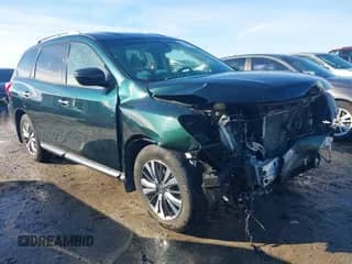 2018 Nissan Pathfinder S with VIN 5N1DR2MN7JC619733, listed as a IAAI auction lot 41090743 with 138,256 mi miles and . Bid and sale history available at DreamBid. Image 1.