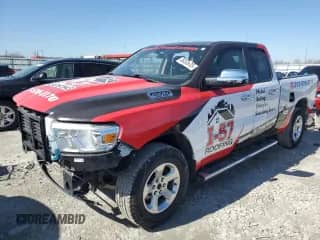 2019 Ram 1500 Tradesman with VIN 1C6SRFCT5KN551271, listed as a Copart auction lot 46030635 with 116,844 mi miles and Salvage title. Bid and sale history available at DreamBid. Image 1.