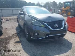 2021 Nissan Murano SV with VIN 5N1AZ2BJ3MC114036, listed as a IAAI auction lot 43011886 with 33,430 mi miles and . Bid and sale history available at DreamBid. Image 1.