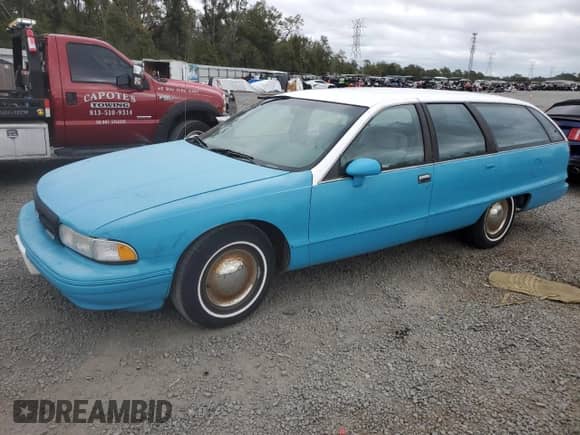 1991 Chevrolet Caprice z VIN 1G1BL83EXMW257393, wystawiony jako Copart lot #85267614 z przebiegiem 195 128 mil mil oraz Nie do naprawy • Non repairable. Historia ofert i sprzedaży dostępna na DreamBid. Obrazek 1.