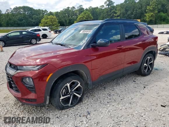 2022 Chevrolet TrailBlazer RS z VIN KL79MTSL4NB125063, wystawiony jako Copart lot #68546495 z przebiegiem 40 492 mil mil oraz Czysty tytuł • Clean title. Historia ofert i sprzedaży dostępna na DreamBid. Obrazek 1.