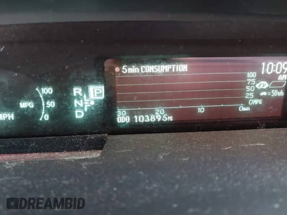 2012 Toyota Prius Four with VIN JTDKN3DU3C1505313, listed as a IAAI auction lot 43158472 with 103,895 mi miles and . Bid and sale history available at DreamBid. Image 15.