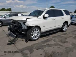 2023 Chevrolet Tahoe High Country с VIN 1GNSKTKL0PR525228, выставлен на аукционе Copart как лот 68950485 с пробегом 48 193 миль миль и Списание • Salvage title. История ставок и продаж доступна на DreamBid. Изображение 1.