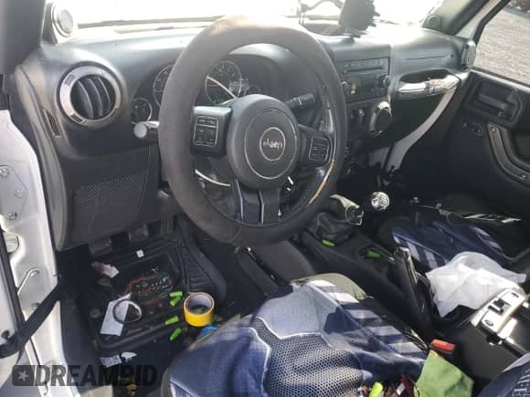 2012 Jeep Wrangler Sport with VIN 1C4GJWAG6CL258181, listed as a Copart auction lot 72068315 with 127,244 mi miles and Salvage title. Bid and sale history available at DreamBid. Image 8.