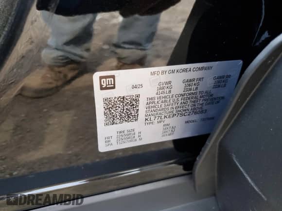 2025 Chevrolet Trax ACTIV с VIN KL77LKEP7SC276083, выставлен на аукционе Copart как лот 68591445 с пробегом 1 822 миль миль и Списание • Salvage title. История ставок и продаж доступна на DreamBid. Изображение 12.