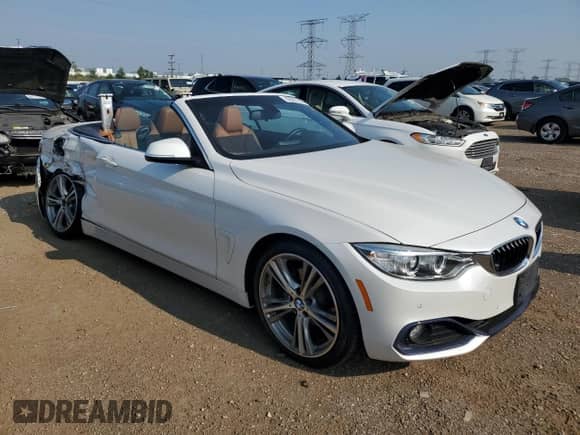 2017 BMW 4 Series 430i with VIN WBA4U7C36H5H19868, listed as a Copart auction lot 65567545 with 34,816 mi miles and Salvage title. Bid and sale history available at DreamBid. Image 4.