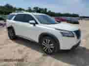 2023 Nissan Pathfinder Platinum with VIN 5N1DR3DH8PC271577, listed as a Copart auction lot 61859725 with 21,229 mi miles and Salvage title. Bid and sale history available at DreamBid. Image 4.