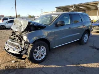 2023 Dodge Durango SXT Launch Edition with VIN 1C4RDHAGXPC630350, listed as a Copart auction lot 88988575 with 27,429 mi miles and Salvage title. Bid and sale history available at DreamBid. Image 1.