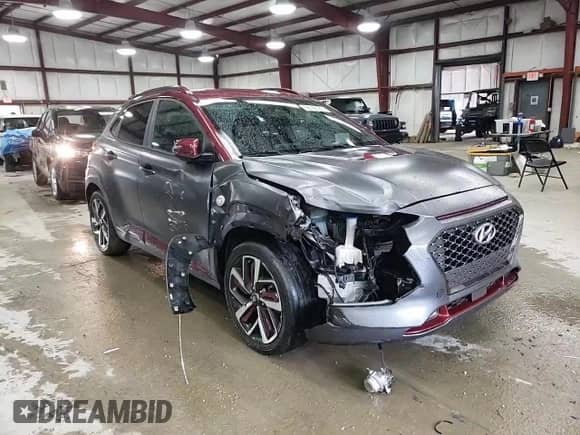 2019 Hyundai Kona Ultimate with VIN KM8K53A56KU306603, listed as a Copart auction lot 58122765 with 65,480 mi miles and Salvage title. Bid and sale history available at DreamBid. Image 14.
