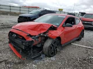 2019 Hyundai Veloster N z VIN KMHT36AH0KU001278, wystawiony jako Copart lot #72789884 z przebiegiem Nie podano mil oraz Szkoda całkowita • Salvage title. Historia ofert i sprzedaży dostępna na DreamBid. Obrazek 1.