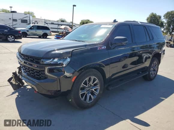 2023 Chevrolet Tahoe Z71 with VIN 1GNSKPKD1PR332098, listed as a Copart auction lot 64883395 with 72,453 mi miles and Salvage title. Bid and sale history available at DreamBid. Image 1.