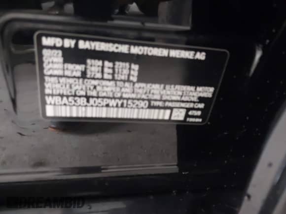 2023 BMW 5 Series 540i z VIN WBA53BJ05PWY15290, wystawiony jako IAAI lot #42771621 z przebiegiem 26 781 mil mil oraz . Historia ofert i sprzedaży dostępna na DreamBid. Obrazek 9.