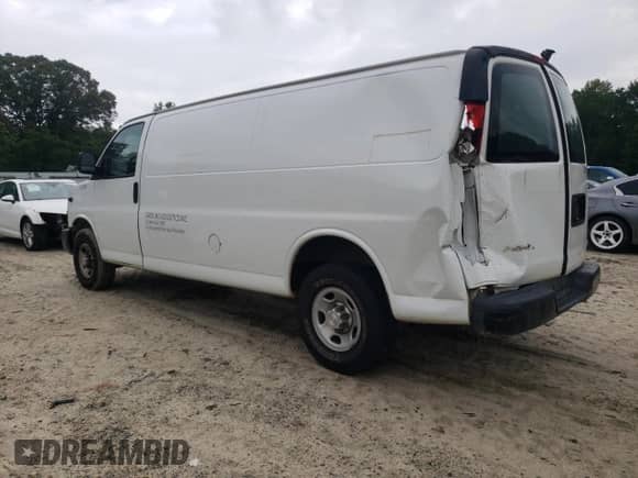 2019 Chevrolet Express Cargo with VIN 1GCWGBFP4K1143245, listed as a Copart auction lot 64695095 with 185,109 mi miles and Salvage title. Bid and sale history available at DreamBid. Image 2.